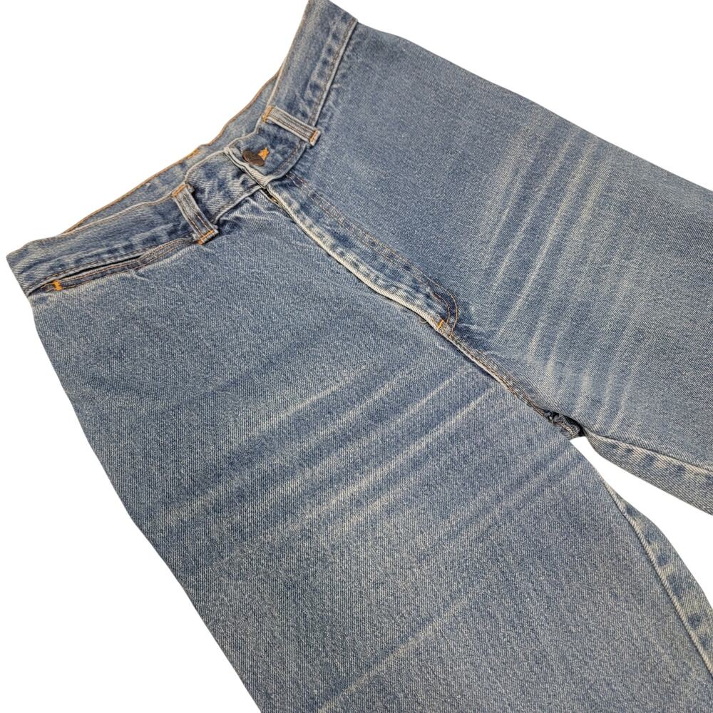 70s Vintage High Waist Wide Leg Chic Jeans 24 - Picture 2 of 11